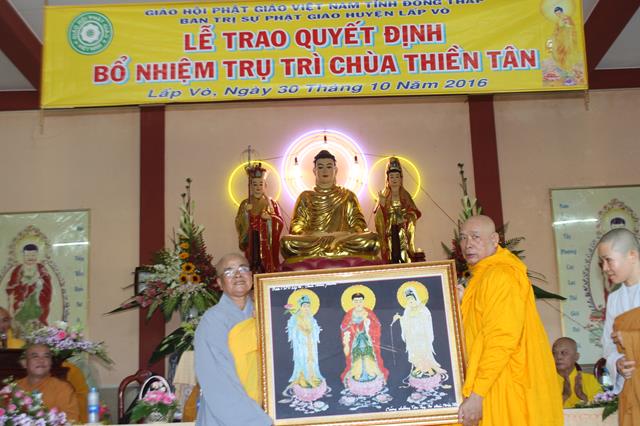 Đồng Tháp: Lễ công bố quyết định bổ nhiệm trụ trì chùa Thiền Tân