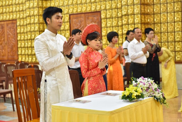 Chùa Giác Ngộ: Lễ hằng thuận của 2 Phật tử Pháp Đạo và Hoa Tâm