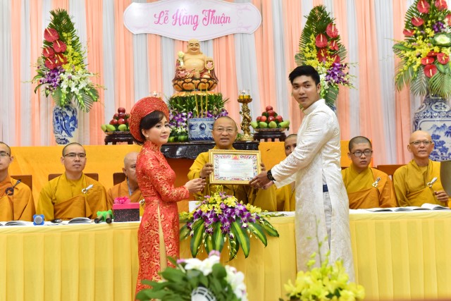 Chùa Giác Ngộ: Lễ hằng thuận của 2 Phật tử Pháp Đạo và Hoa Tâm