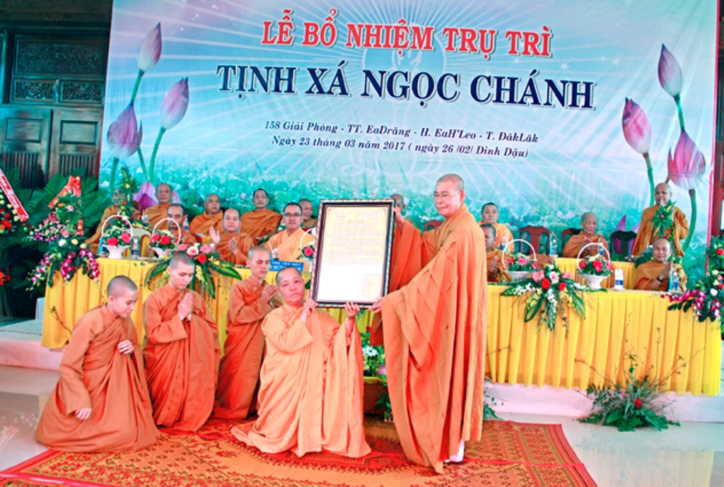 Đắk Lắk :Lễ Bổ Nhiệm Trụ Trì Tịnh xá Ngọc Chánh