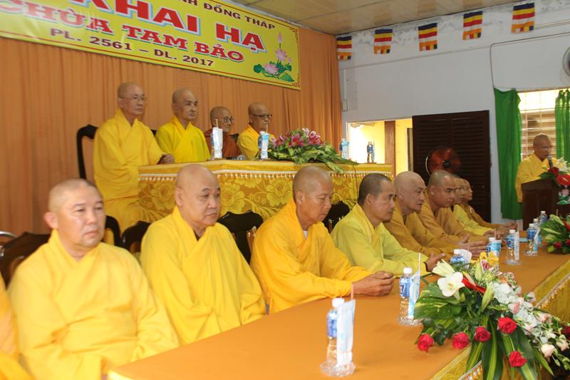 Đồng Tháp: Khai giảng khóa An cư kiết hạ chùa Tam Bảo