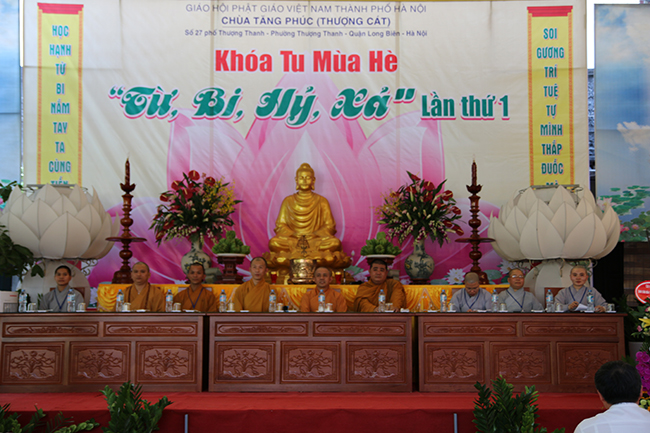 Hà Nội: Khai mạc khoá tu mùa hè” Từ, Bi, Hỷ, Xả” lần thứ 1