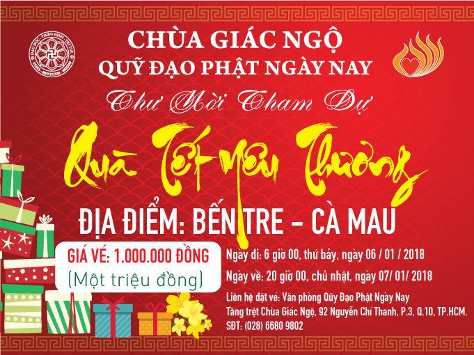 Thư mời tham dự trao tặng “Quà Tết Yêu Thương” tại Bến Tre  và Cà Mau (C135)