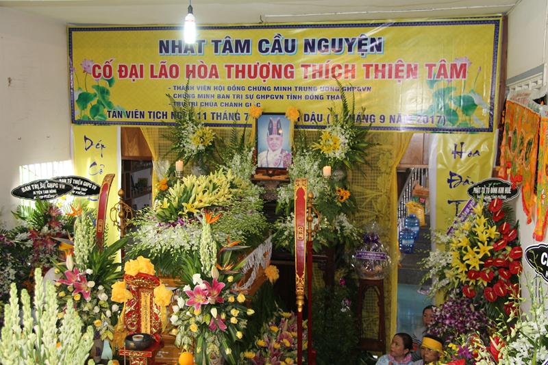 Đồng Tháp: Các đoàn viếng tang cố HT. Thích Thiện Tâm
