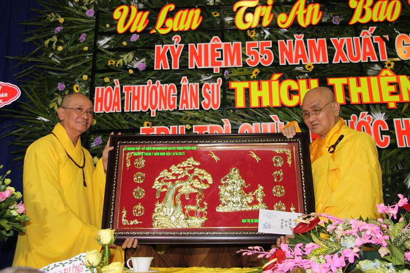 Đồng Tháp: Lễ khánh tuế và kỷ niệm 55 năm xuất gia HT. Thích Thiện Huệ