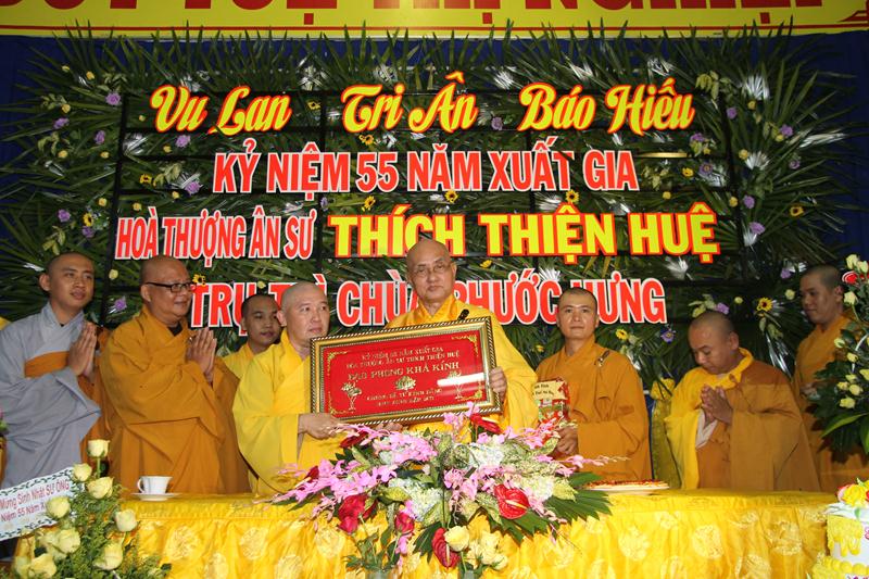 Đồng Tháp: Lễ khánh tuế và kỷ niệm 55 năm xuất gia HT. Thích Thiện Huệ