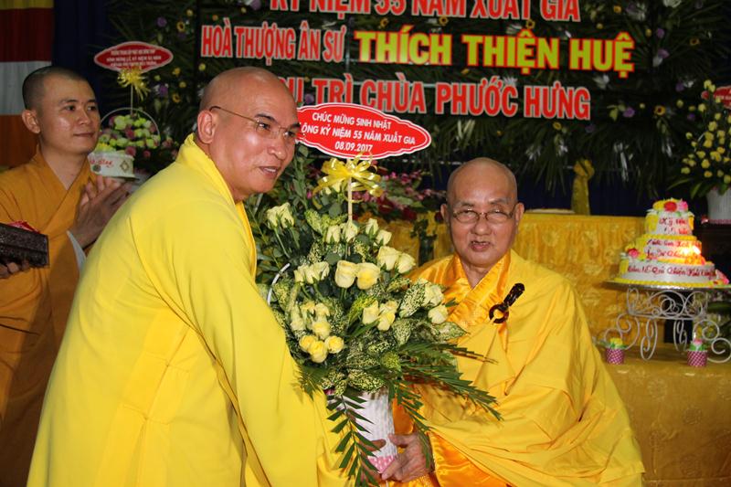 Đồng Tháp: Lễ khánh tuế và kỷ niệm 55 năm xuất gia HT. Thích Thiện Huệ