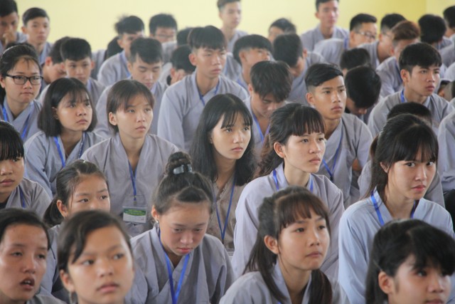 Thái Bình: Chùa Hoằng Văn mở khóa tu “Ươm mầm Phật pháp”
