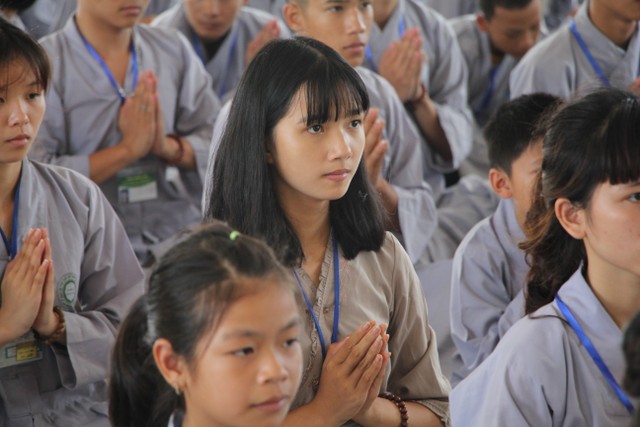 Thái Bình: Chùa Hoằng Văn mở khóa tu “Ươm mầm Phật pháp”