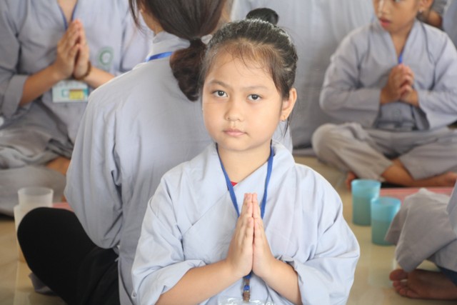 Thái Bình: Chùa Hoằng Văn mở khóa tu “Ươm mầm Phật pháp”