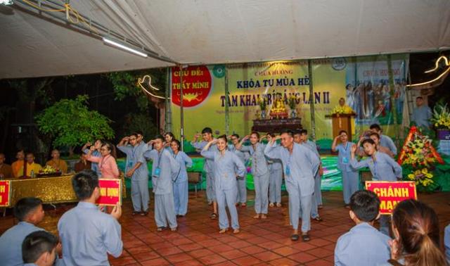 Thái nguyên: chùa Huống Thượng, Khai mạc khóa tu “ Tâm khai trí sáng lần thứ II ”.