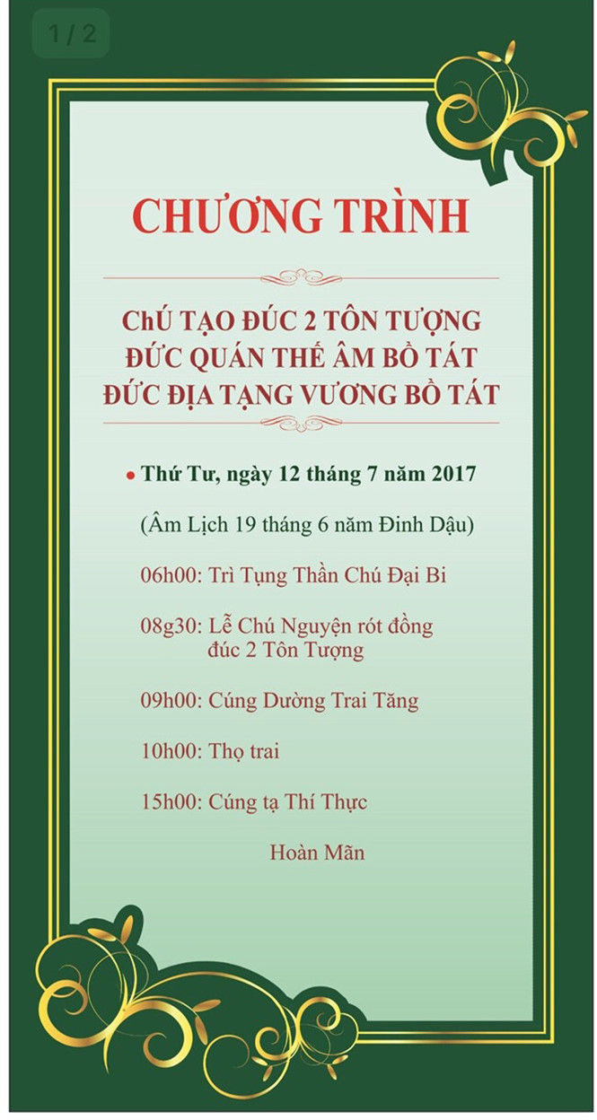 Đúc tượng Phật đồng lớn nhất dịp lễ vía Ngài Quán Thế Âm Bồ Tát