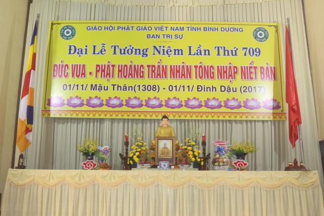 Bình Dương: Lễ tưởng niệm 709 năm ngày Phật hoàng Trần Nhân Tông nhập Niết bàn.