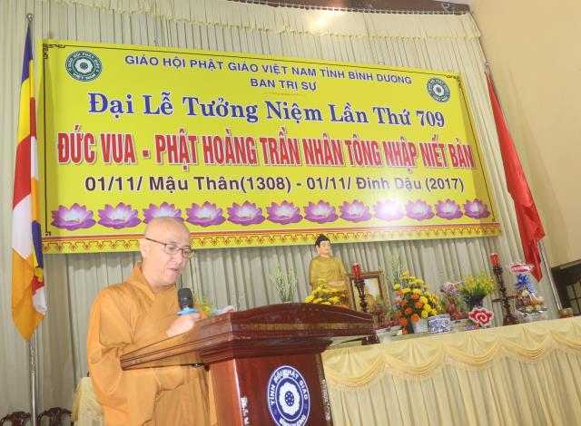 Bình Dương: Lễ tưởng niệm 709 năm ngày Phật hoàng Trần Nhân Tông nhập Niết bàn.