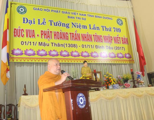 Bình Dương: Lễ tưởng niệm 709 năm ngày Phật hoàng Trần Nhân Tông nhập Niết bàn.
