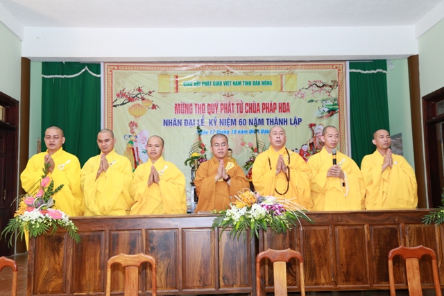 Triển lãm, mừng thọ, buffet kỷ niệm 60 năm ngày thành lập chùa Pháp Hoa, Đăk Nông