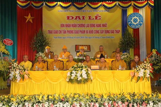 Nam Định: Đón nhận Huân chương LĐ hạng I của Chủ tịch nước- Giáo chỉ tấn phong của Đức Pháp chủ GHPGVN