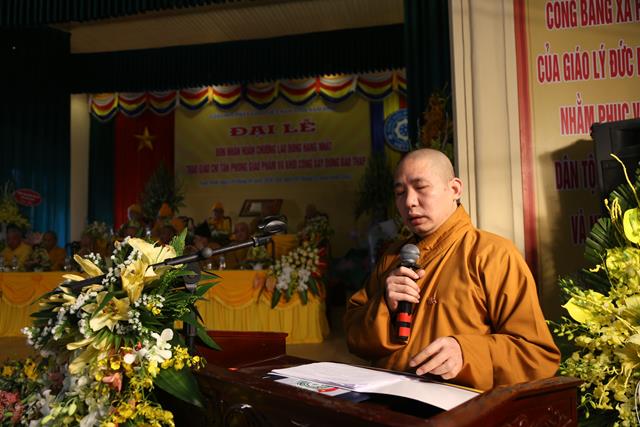 Nam Định: Đón nhận Huân chương LĐ hạng I của Chủ tịch nước- Giáo chỉ tấn phong của Đức Pháp chủ GHPGVN