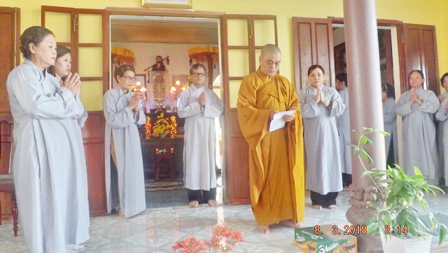 Đạo tràng Bát quan trai chùa Long Thạnh khai khóa đầu năm