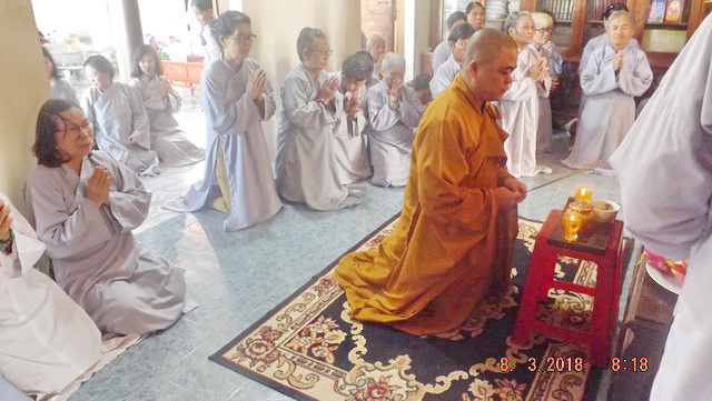 Đạo tràng Bát quan trai chùa Long Thạnh khai khóa đầu năm