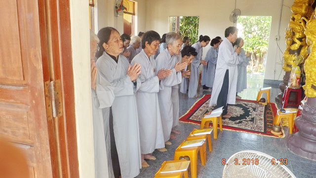 Đạo tràng Bát quan trai chùa Long Thạnh khai khóa đầu năm