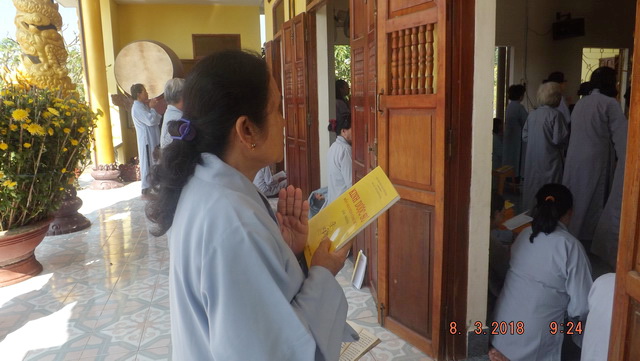 Đạo tràng Bát quan trai chùa Long Thạnh khai khóa đầu năm