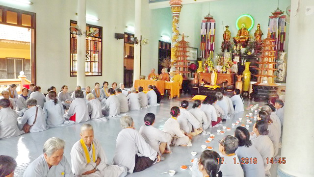 Đạo tràng Bát quan trai chùa Đức Hòa tổng kết cuối năm
