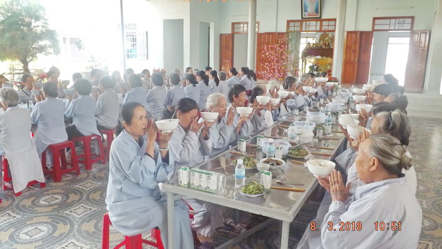 Đạo tràng Bát quan trai chùa Long Thạnh khai khóa đầu năm