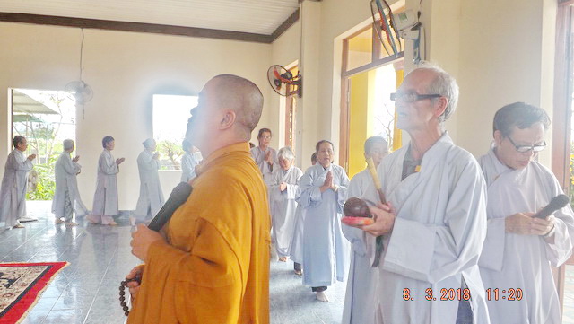 Đạo tràng Bát quan trai chùa Long Thạnh khai khóa đầu năm