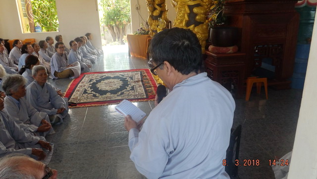 Đạo tràng Bát quan trai chùa Long Thạnh khai khóa đầu năm