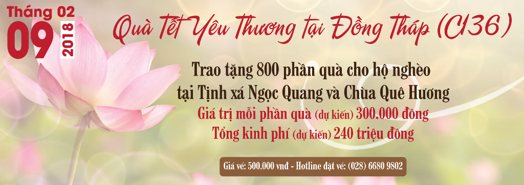 Thư mời tham dự &quot;Quà Tết Yêu Thương&quot; tại Đồng Tháp (C136)