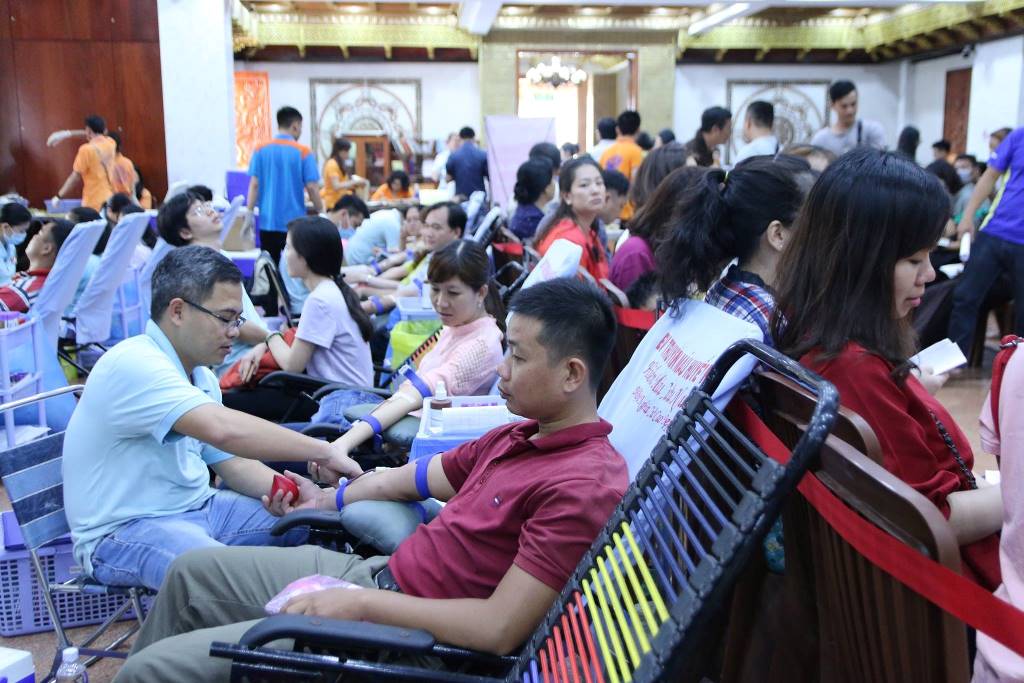 559 người hiến máu tại Chùa Giác Ngộ, ngày 7-4-2018
