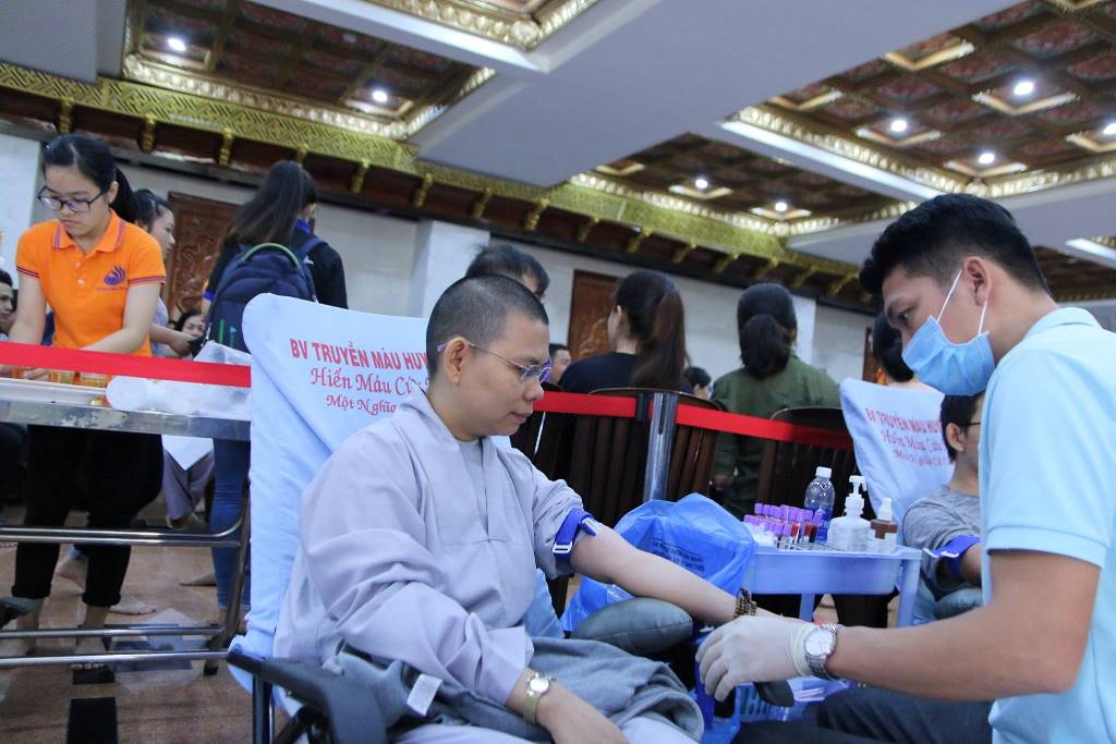559 người hiến máu tại Chùa Giác Ngộ, ngày 7-4-2018