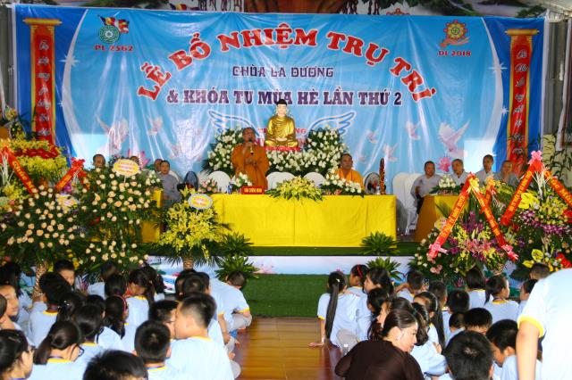 Quảng Ninh: Chùa La Dương (Thị xã Đông Triều) tổ chức lễ bổ nhiệm trụ trì và khai mạc khóa tu mùa hè lần II (2018)