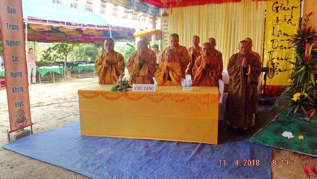 Lễ đặt đá trùng tu chùa Phước Thành.