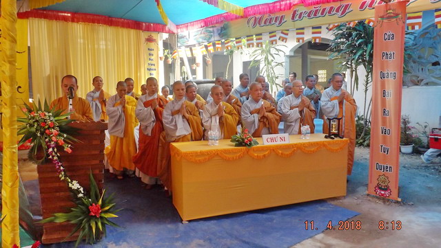 Lễ đặt đá trùng tu chùa Phước Thành.