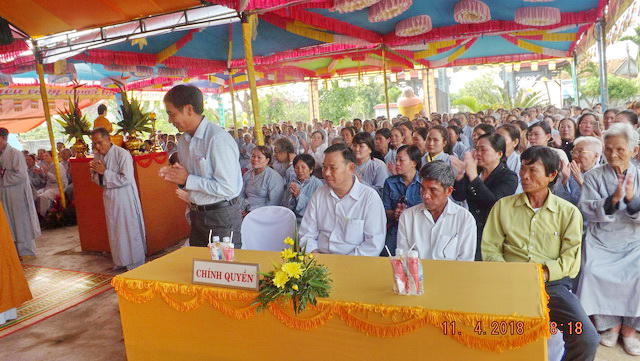 Lễ đặt đá trùng tu chùa Phước Thành.