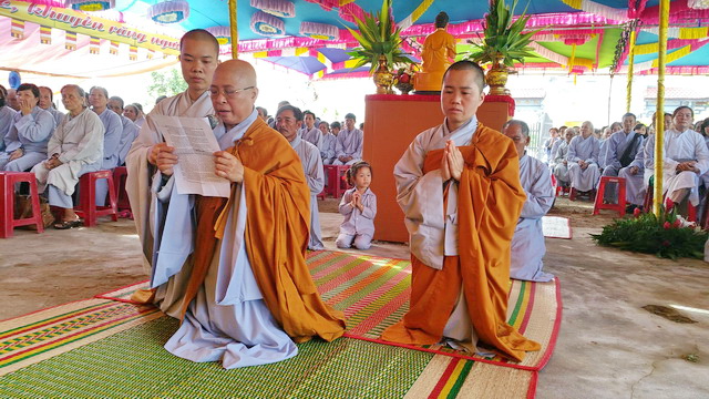 Lễ đặt đá trùng tu chùa Phước Thành.