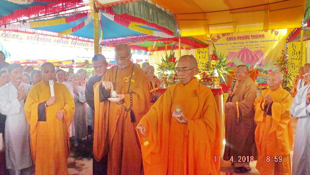 Lễ đặt đá trùng tu chùa Phước Thành.
