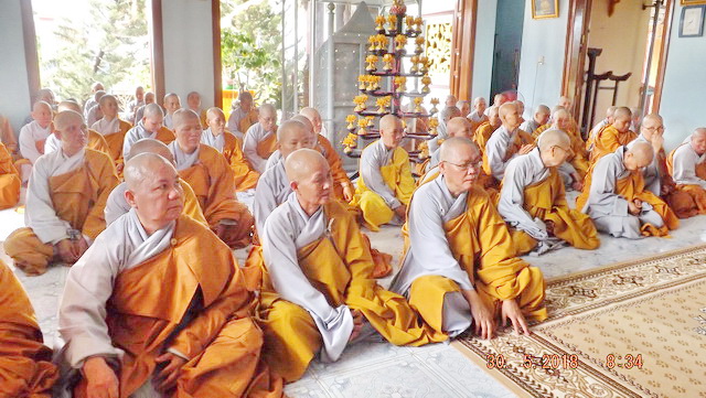 Phật giáo thị xã Ninh Hòa tác pháp an cư