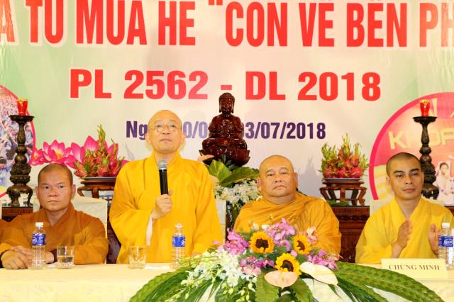 BTS Phật giáo huyện Bàu Bàng khai mạc khoá tu mùa hè dành cho thanh thiếu niên Phật tử.