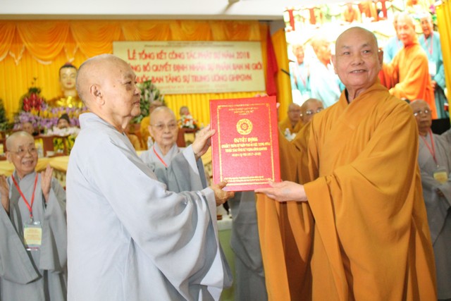 TP.Hồ Chí Minh:Lễ tổng kết công tác Phật sự 2018  Công bố quyết định nhân sự Phân ban Ni giới TƯ - NK VIII