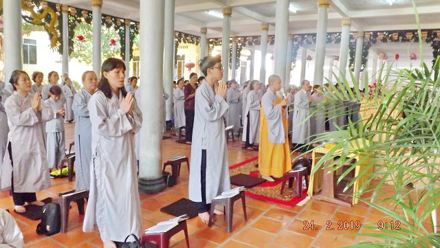 Khóa tu Bát quan trai đầu năm 2019 tại chùa Lộc Thọ