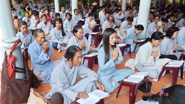 Khóa tu Bát quan trai đầu năm 2019 tại chùa Lộc Thọ
