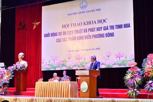 Phó Thủ tướng Chính phủ Vũ Đức Đam tham dự và phát biểu tại Hội thảo “Dự án kinh điển phương Đông”