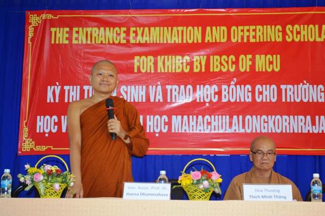 Khánh Hòa:  Viện Nghiên cứu Phật học quốc tế IBSC Thái Lan tổ chức Kỳ thi tuyển sinh và trao học bổng cho Tăng Ni sinh trường Trung Cấp Phật học Khánh Hòa