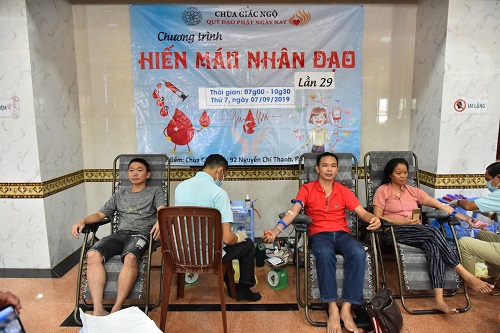 Chùa Giác Ngộ: 590 người tham gia Hiến máu nhân đạo