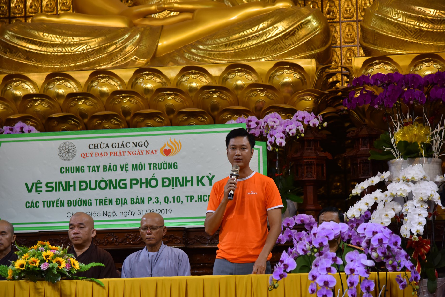 Quỹ Đạo Phật Ngày Nay - Chùa Giác Ngộ  Đồng Hành Cùng Địa Phương Bảo Vệ Môi Trường