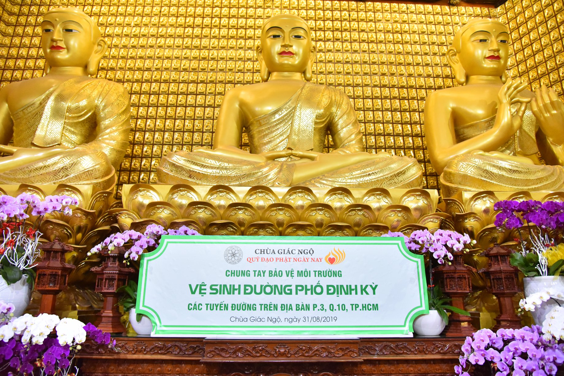 Quỹ Đạo Phật Ngày Nay - Chùa Giác Ngộ  Đồng Hành Cùng Địa Phương Bảo Vệ Môi Trường