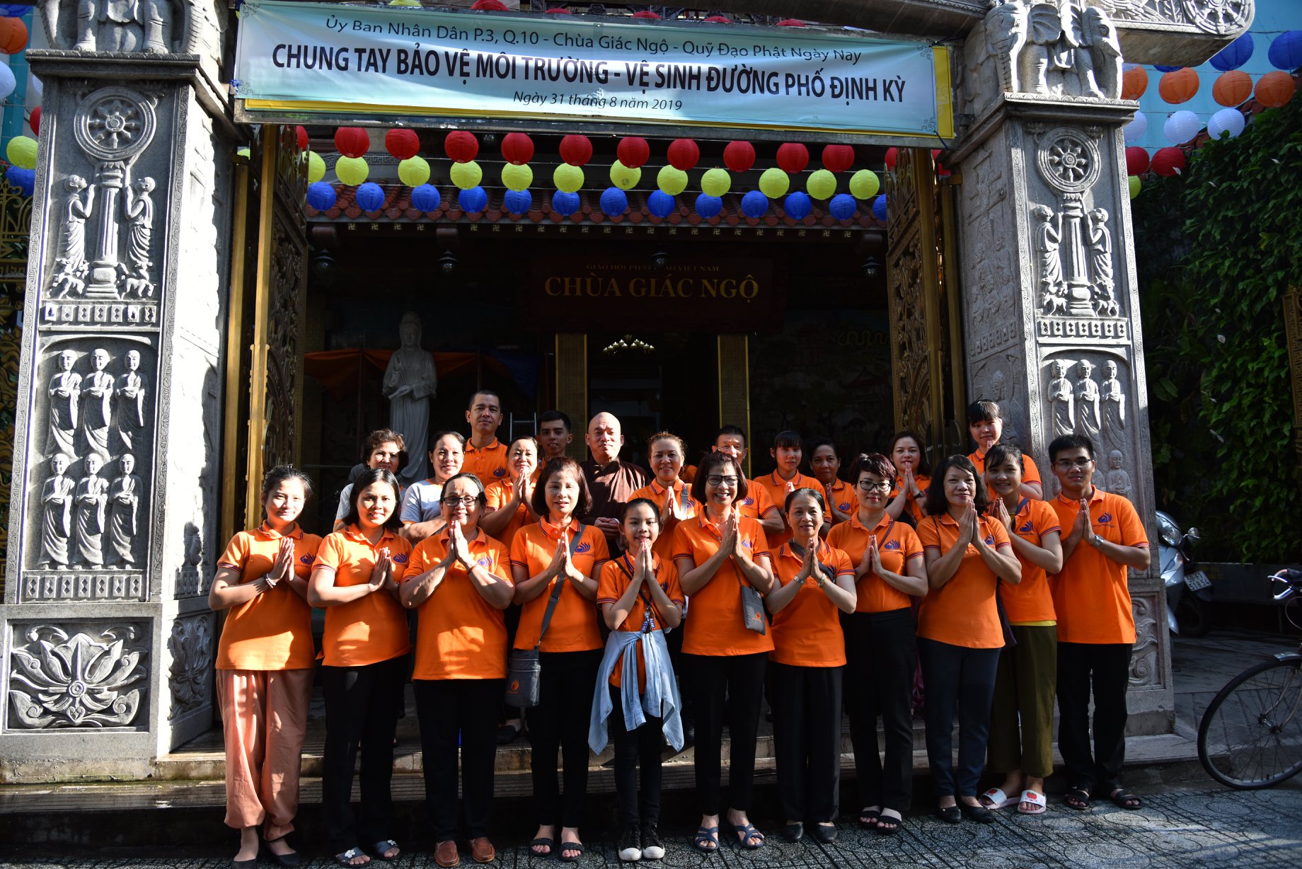 Quỹ Đạo Phật Ngày Nay - Chùa Giác Ngộ  Đồng Hành Cùng Địa Phương Bảo Vệ Môi Trường